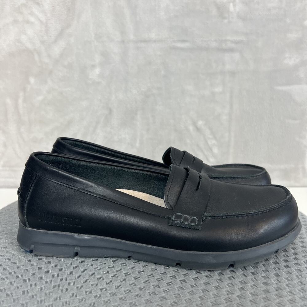 Birkenstock Women's Black Leather Penny Loafers